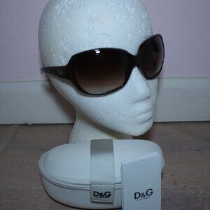 D&G 8018 Oversized Rectangle Tortoise Acetate Sunglasses EXC